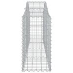 vidaXL Paniers à gabions arqués 18 Pièces 200x30x60/80 cm Fer galvanisé