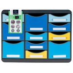 Moule De Classement Storebox Multi 11 Tiroirs Bee Blue - Couleurs Assorties - Exacompta