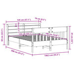 vidaXL Cadre de lit sans matelas 135x190 cm bois de pin massif