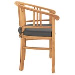 vidaXL Chaises de jardin 2 Pièces Marron 63 x 58 x 89 cm