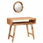 vidaXL Table de Toilette avec étagère Marron bois de manguier massif
