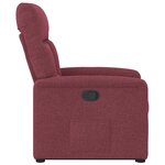 vidaXL Fauteuil inclinable rouge bordeaux tissu