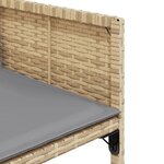 vidaXL Chaises de jardin avec coussins lot de 4 mélange beige