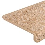 vidaXL Tapis d'escalier 30 pièces 65 x 21 x 4 cm Bordure rectangulaire dorée