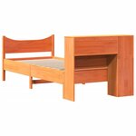 vidaXL Cadre de lit sans matelas cire marron 75x190 cm bois pin massif