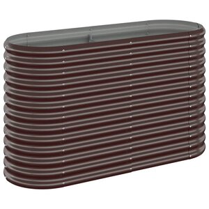 vidaXL Lit surélevé de jardin Acier galvanisé marron
