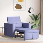 vidaXL Canapé-lit escamotable simple Bleu jean 90 x 165 x 87 cm tissu