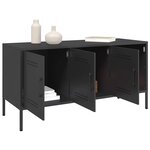 vidaXL Meuble TV noir 100 5x39x50 5 cm acier