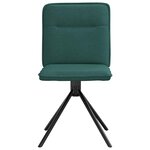 vidaXL Chaises à manger lot de 6 vert foncé tissu