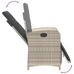 vidaXL Ensemble à manger de jardin et coussins 7 Pièces gris clair rotin