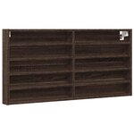vidaXL Armoire à vitrine chêne marron 100x8 5x50 cm bois d'ingénierie