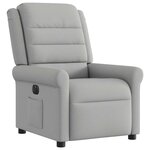 vidaXL Fauteuil inclinable électrique gris nuage tissu