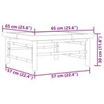 vidaXL Table de jardin 65x65x30 cm Bambou