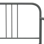 vidaXL Cadre de canapé-lit Gris Métal 90x200 cm