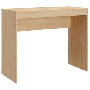 Bureau table poste de travail meuble d'ordinateur informatique étude chêne sonoma 90 x 40 x 72 cm bois d'ingénierie brun 02_0023662