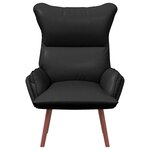 Fauteuil Relaxant vidaXL Noir en Cuir Synthétique