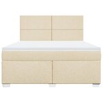 vidaXL Sommier à lattes de lit avec matelas Crème 180x200 cm Tissu