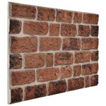 Vidaxl panneaux muraux 3d design brique marron foncé 11 pcs eps