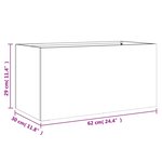 vidaXL Jardinière blanc 62x30x29 cm acier
