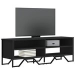 vidaXL Meuble TV noir 122x34x41 cm bois d'ingénierie