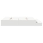 vidaXL Cadre de lit avec rangement Blanc 236.5 x 150 x 31.5 cm