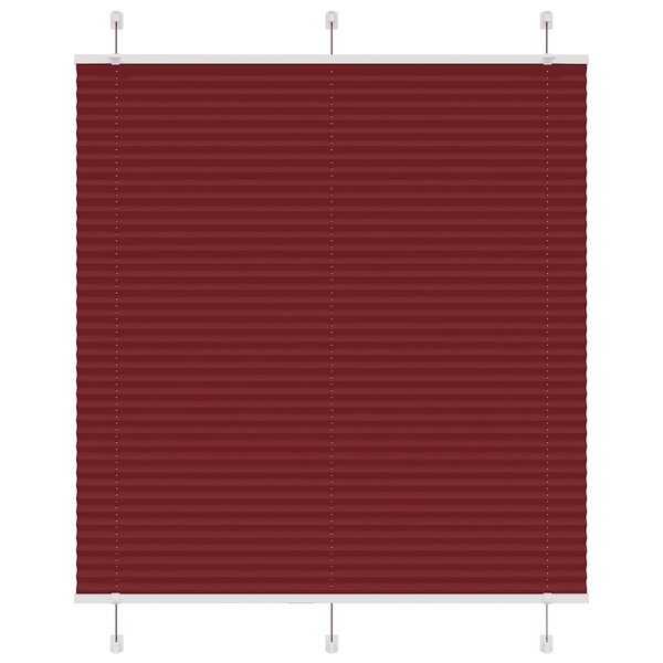 vidaXL Store plissé rouge bordeaux 120x100 cm largeur du tissu 119 4cm