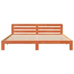 vidaXL Cadre de lit sans matelas cire marron 200x200cm bois pin massif