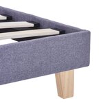 vidaXL Cadre de lit sans matelas gris clair tissu 90x200 cm