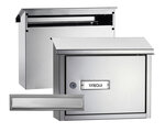 Pack Bouche d'entrée + Boîte aux lettre en acier inoxydable V4087 Fente 32 5 x 3 cm