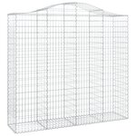 vidaXL Panier de gabions arqué 200x50x180/200 cm Fer galvanisé