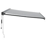 vidaXL Auvent rétractable anthracite et blanc 4x3 m tissu et aluminium