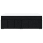 vidaXL Sommier à lattes de lit et matelas Noir 80x200 cm Tissu