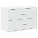 vidaXL Armoire avec 2 tiroirs blanc 60x31x40 cm bois d'ingénierie