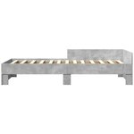 vidaXL Cadre de lit gris béton 100x200 cm bois d'ingénierie