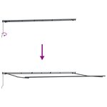 vidaXL Auvent manuel rétractable bordeaux 600x300 cm