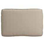 vidaXL Set de coussins de palette 2 Pièces Taupe 120 x 80 x 12 cm