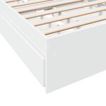 vidaXL Cadre de lit avec tiroirs sans matelas blanc 90x200 cm