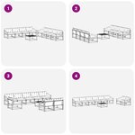 vidaXL Ensemble de canapés d'extérieur 9 Pièces Blanc et crème