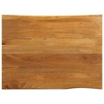 vidaXL Dessus de table 100x80x2 5 cm bord vivant bois massif manguier