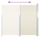 vidaXL Auvent latéral rétractable 160 x 500 cm Crème