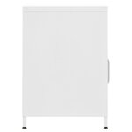 vidaXL Table de chevet Blanc 35x35x51 cm Acier