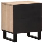 vidaXL Tables de chevet 2 Pièces 40x34x46 cm bois manguier massif blanchi