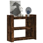 vidaXL Table console chêne fumé 100x35x90 cm bois d'ingénierie