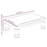 vidaXL Support de moniteur Noir 38x24x10 5 cm