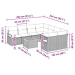 vidaXL Ensemble de canapé de jardin 9 Pièces Beige Poly rotin