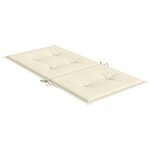 vidaXL Coussins de chaise de jardin à dossier bas lot de 4 crème