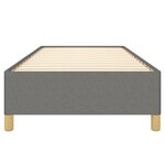 vidaXL Cadre de lit Gris foncé 90x190 cm Tissu