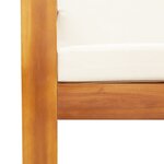 vidaXL Chaise de jardin avec coussins bois massif d'acacia