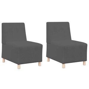 vidaXL Unité de Sofa Modulaire Sans Accoudoirs 2 Pièces Gris foncé