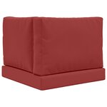 vidaXL Coussin de canapé d'extérieur 3 Pièces Bordeaux Polyester